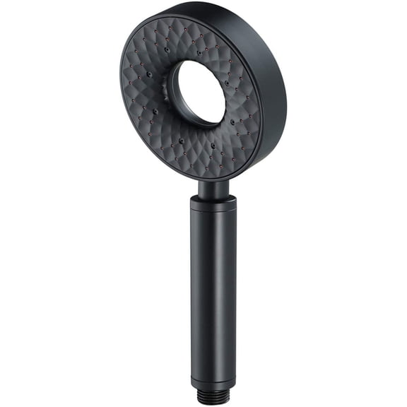 Shower Set Round Shower Head Universal Hand Shower Abs Plastic Shower Head 3 Modes Water Saving Shower Head For Bathroom,Black