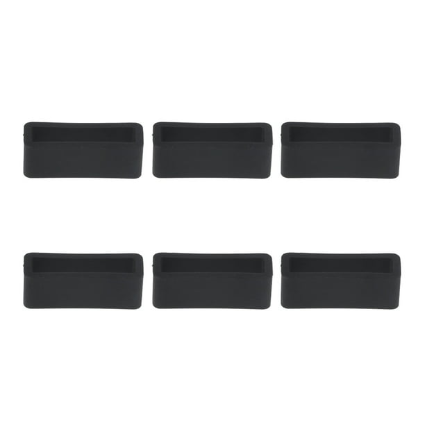 10 piezas de correa de reloj de silicona negra de repuesto, presillas para correa, anillo de silicona para relojes de pulsera (20 mm, negro)