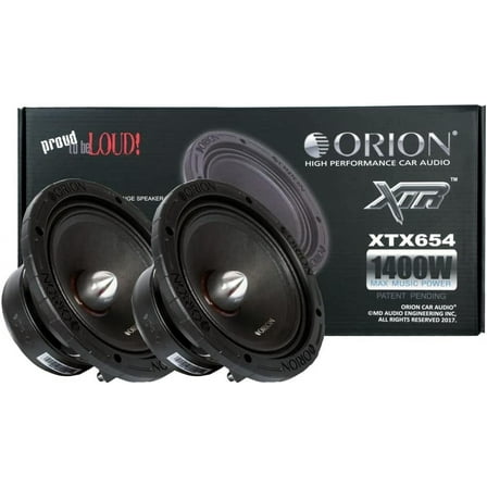 2 Orion Audio 1400 W Watt 6.5" Mid Range Bass Loud 4 Ohm Speakers Pair XTX654