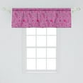thumbnail image 2 of Ambesonne Botany Window Valance, Leaves Twigs Bubbles Berries, 54" X 18", Pale Fuchsia Hot Pink, 2 of 3