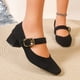 thumbnail image 4 of Tacones de Oro Cómodos de Tamaño Mayor Correa de Hebilla Zapatos de Tacón 3-5 cm Tacón Estilo Primavera / Verano Correas de Zapato de Moda Y Cómodas para Tacones, 4 of 9