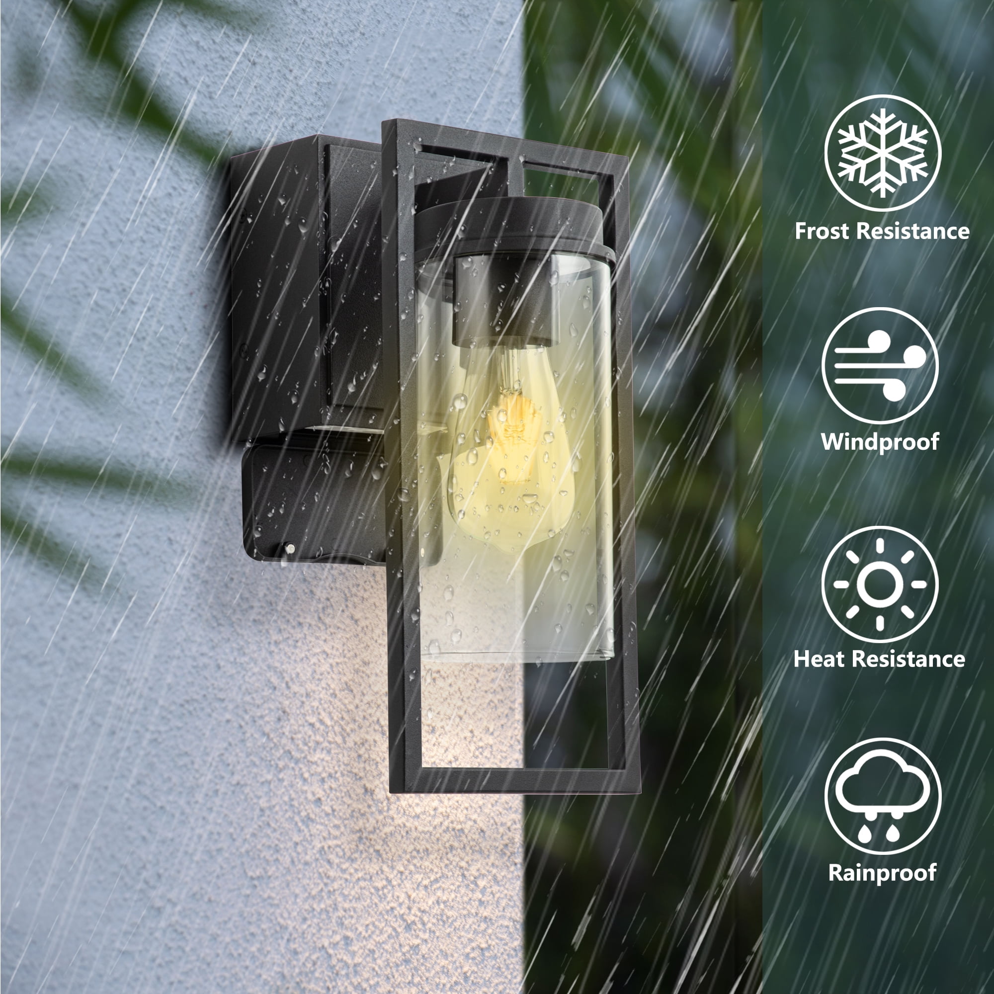 Modern Outdoor Lights with GFCI Outlet