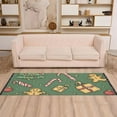 thumbnail image 2 of Yayeee Runner Rug for Bedroom 2'x6' Machine Washable Hallway Non Slip Mat, Yellow Christmas Gingerbread, 2 of 8