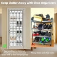 thumbnail image 5 of Over the Door Shoe Organizer, 28 Large Pockets, Breathable Mesh Hanging Shoe Rack, Space Saving Closet Storage Holder, White, 5 of 7