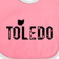 thumbnail image 4 of Inktastic Toledo, Ohio Distressed Font Boys or Girls Baby Bib, 4 of 4