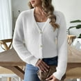 thumbnail image 6 of GuangCheng Womens Ribbed Thick Knit Cardigans Oversized V Neck Button Down Long Sleeve Warm Cardigan Sweaters, 6 of 7