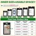 thumbnail image 2 of CCOCC 100 Pcs Resealable Mylar Bags with Zipper and Frosted Clear Window Smell Proof Packaging Bags Foil Pouch Zipper Bag for Food Self Sealing Storage Supplies (Black, 3.54X6.29), 2 of 7