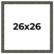 26x26 Frame Black-Brown Medieval Solid Wood Picture Frame | 1.5 Inch Moulding Width | Gotham