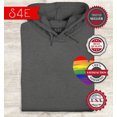 thumbnail image 2 of S4E Men's Gay Rainbow Heart LGBTQ Pride Hoodie Sweatshirts XX-Large Charcoal, 2 of 4