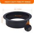 thumbnail image 2 of Maritcute Fire Pit Ring 30-39 inches Inside Diameter Heavy Duty Solid Steel Fire Ring Firepits Insert for Outside, Backyard, Liner DIY Campfire, 2 of 9