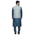 thumbnail image 3 of Atasi Solid Kurta Pajama & Printed Nehru Jacket Set For Mens Party Wear, 3 of 3