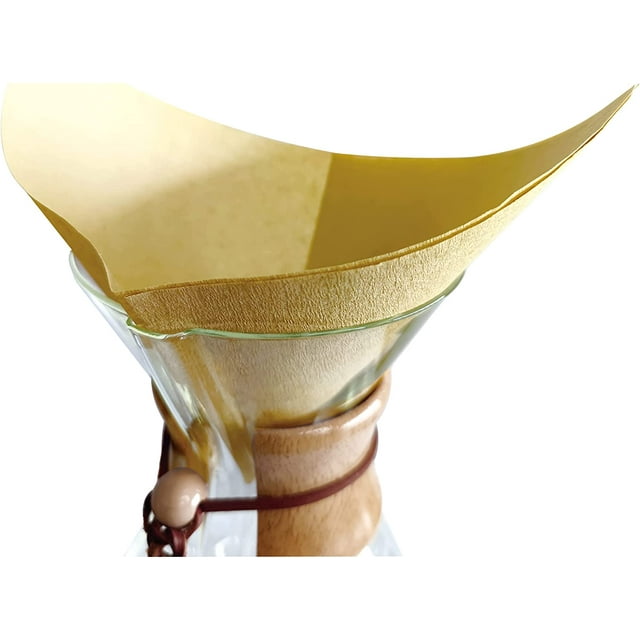 AGOGO Disposable Coffee Filter for Pour Over Coffee Maker, Natural Square, 100 ct, Exclusive Packaging (Burlywood)