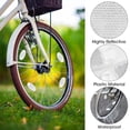 thumbnail image 4 of Reflectores decorativos para radios de bicicleta, serie reflectante brillante, forma ovalada, material de calidad de fácil instalación, fuerte brillo reflectante, resistente al agua y al desgaste,, 4 of 5