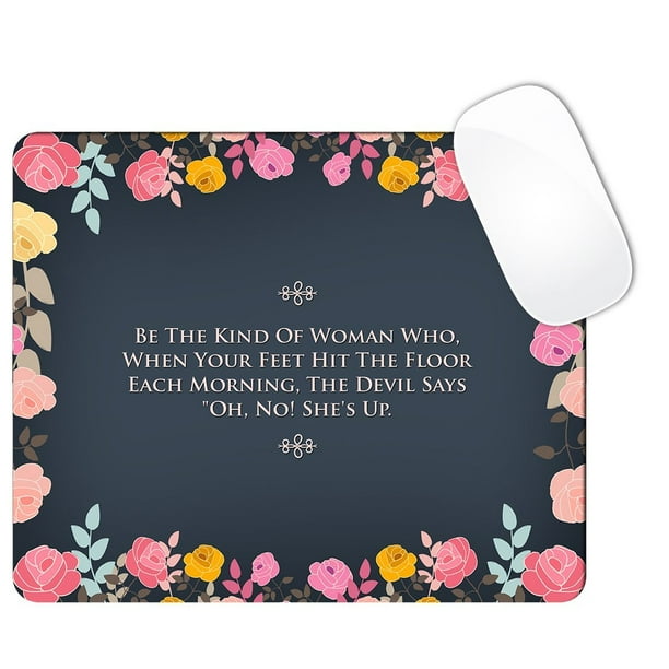 POPCreation Be Kind Woman Bible Quote With Pink Pastel Flower Borders Mouse Gaming Mouse Pad 9.84x7.87 inches - Walmart.com