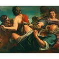 thumbnail image 2 of Alessandro Tiarini 14x12 Black Ornate Wood Framed Double Matted Museum Art Print Titled: The Drunkenness of Noah, 2 of 5