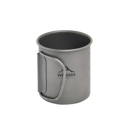 

Facaimo Camping Titanium Cup with Handle Lightweight Travel Mug Tableware