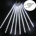 thumbnail image 3 of Guirnalda de luces LED solares de 30/50 cm con forma de lluvia de meteoritos, 8 tubos, para árbol de Navidad, decoración de jardín, techo y calle, 3 of 5