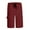 Red, variant on IROINNID Men's Casual Pleated Solid Color Fitness Sports Comfy Bermuda Shorts