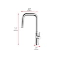 thumbnail image 2 of Elegant Lighting Noor Single Handle Pull Down Sprayer Kitchen Faucet In Chrome, 2 of 6
