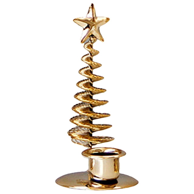 Vela Fina Xihbxyly con Forma de Árbol de Navidad Metal Dorado Estilo europeo
