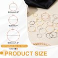 thumbnail image 2 of Uxcell 120 Pcs Aros para Pendientes para Hacer Joyería, 20/25/35 Aros de Alambre Delgado para Suministros de Hacer Pendientes Chapados Ligeros O Anillos para DIY Locket de Oreja, Oro Rosa/Negro, 2 of 6