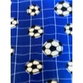 thumbnail image 3 of Lilly Craft Soccer Balls and Net on Red Fleece Fabric 58-60" Wide Sold by the Yard, 3 of 4