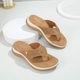 thumbnail image 1 of Sandalias de apoyo Mujeres zapatos de playa de dhinestone arco de verano antideslizante (39) marrón, 1 of 9