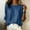 *Blue, variant on Women's Round Neck Long Sleeve Denim Blouse,Casual Loose Jean Top Light Blue,Women's Plus L