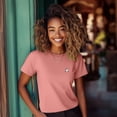 thumbnail image 3 of Dalix Heartly Ghost Cropped Tee Lightweight High Waisted Short Sleeve Summer Shirt Womens in Red Sorbet M Medium, 3 of 5