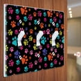 thumbnail image 3 of WIRESTER 3-Gang Toggle Wall Plate/Switch Plate Cover, Multicolor Paws Dog, 3 of 6