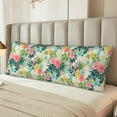thumbnail image 6 of Bingfone Body Pillow Cover Long Pillow Case With Zipper Decorative Bedding Pillowcase 20"X54" Soft Cushion Pillow Case For Bedroom-Tropical Flowers, 6 of 8
