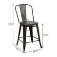 thumbnail image 3 of Costway Set of 4 Modern Metal Dining Chairs w/ Wood Seat Kitchen, 3 of 12