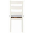 thumbnail image 4 of SAFAVIEH Silio Ladder Back Dining Chair, Set of 2, White/Light Brown, 4 of 10