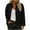Black, variant on Womens Casual Long Sleeve Lapel Jacket Coat Button Down Cropped Shackets with Pockets S-2XL