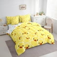 thumbnail image 3 of Castle Fairy Kawaii Duck 7pcs Bedding Comforter Set for Children,Cartoon Animal Queen Bedding Sets Super Cozy,Yellow White Queen Sheet Sets,Breathable Home Decor, 3 of 8