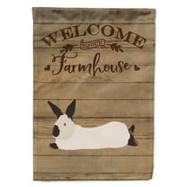Caroline's Treasures CK6911GF California White Rabbit Welcome Flag Garden Size , Small, multicolor