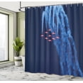 thumbnail image 5 of Ambesonne Airplane Shower Curtain, Canadian Snowbirds, 69"Wx70"L, Dark Blue Red, 5 of 5