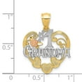thumbnail image 4 of 14k Two-tone with White Rhodium #1 GRANDMA Heart Pendant, 4 of 4