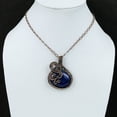 thumbnail image 5 of Natural Lapis Lazuli Gemstone Handmade Copper Wire Wrap Pendant 2.21", 5 of 5