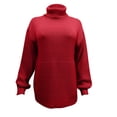 thumbnail image 4 of Lilgiuy Women's Turtleneck Long-sleeved Casual Sweater Pullover Sweater for Party Club Birthday, 4 of 5