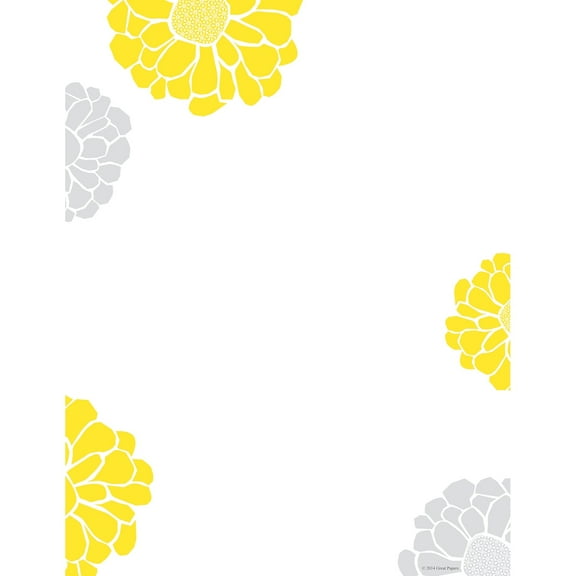 Great Papers! Sunny Flowers Letterhead 80/Pack (2013026)