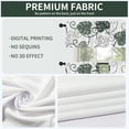 thumbnail image 3 of Green Leaf Curtain for Kitchen Bathroom Elegant Floral Rod Pocket Window Tier Curtains Valance Set 3 Pcs Plant Printed Short Curtains for Bathroom 54 x 18 inches + 27 x 36 inches *2, 3 of 6