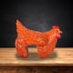 thumbnail image 3 of Estatua de para Exteriores E Interiores, Adornos de Animales de Resina Divertidos, Estatua de Pollo, Escultura de Animales de Jardín Coleccion naranja DYNWAVEMX Artesanías de resina de gallina de escalera, 3 of 8
