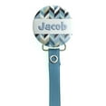 thumbnail image 2 of Personalized Name Herringbone Design Pacifier Clip, 2 of 3