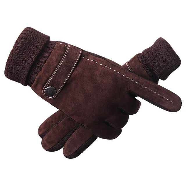 Guantes de nieve resistentes al viento y ajustables que mantienen el calor para conducir y andar en bicicleta para hombres y mujeres B 11D Marrón