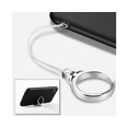 thumbnail image 3 of 2 in 1 Metal Cell Phone Lanyard Finger Ring Multifunction Mobile Phone Holder-Rose Gold, 3 of 5
