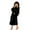 Black, variant on Plus Size Coat for Women Winter Warm Thickened Long Trench Jacket with Pockets Stylish Outerwear Casual Windproof