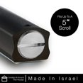 thumbnail image 4 of Aluminum Mezuzah Case with Modern Shin Design Waterproof Self Stick Judaica Door Mezuza for 12cm-5inches Scroll Home Blessing Cover (3 Pieces, Black), 4 of 5