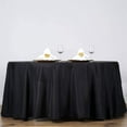 thumbnail image 3 of BalsaCircle Halloween 132" Black Round Washable Decorative Polyester Solid Color Tablecloth, 3 of 6