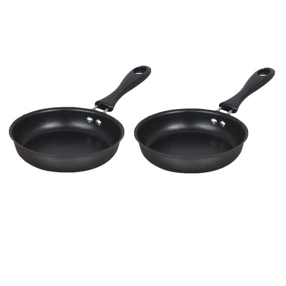 Pitycbo 2pc NonStick Pans Cast Iron Fry Pan Set Skillets Cook Stove Top Oven Kitchen